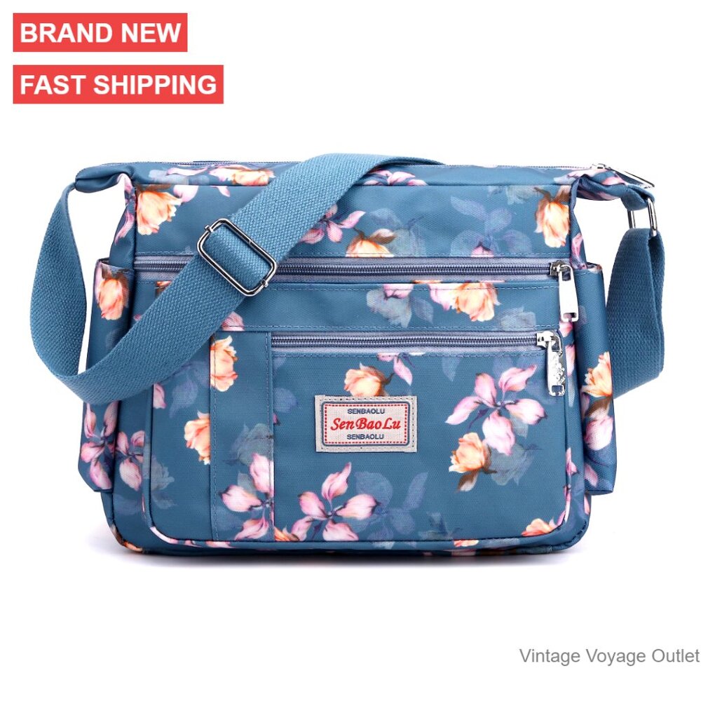 Lightweight Nylon Tote With Multiple Pockets, Adj… - image 1